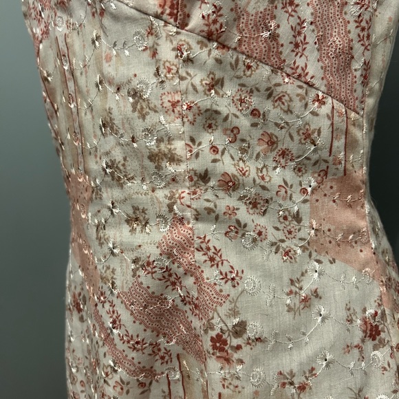 ALYN PAIGE Pink Embroidered Sleeveless Midi Dress, size 9/10 - Picture 4 of 5